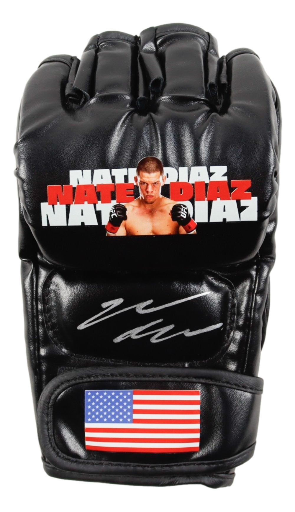 Nate Diaz Signed Custom MMA Fight Glove BAS