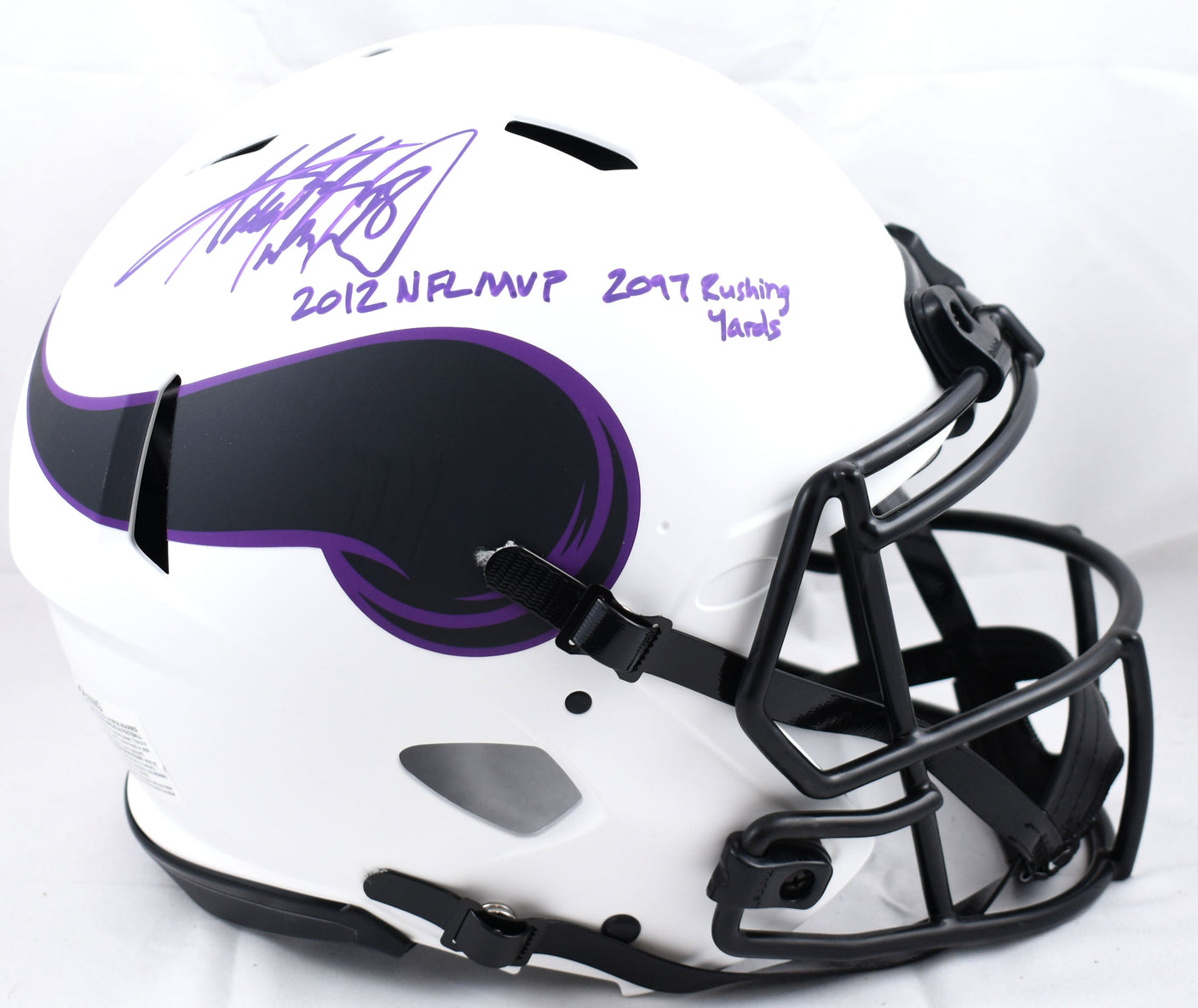Adrian Peterson Signed Vikings F/S Lunar Speed Authentic Helmet -Beckett W Holo
