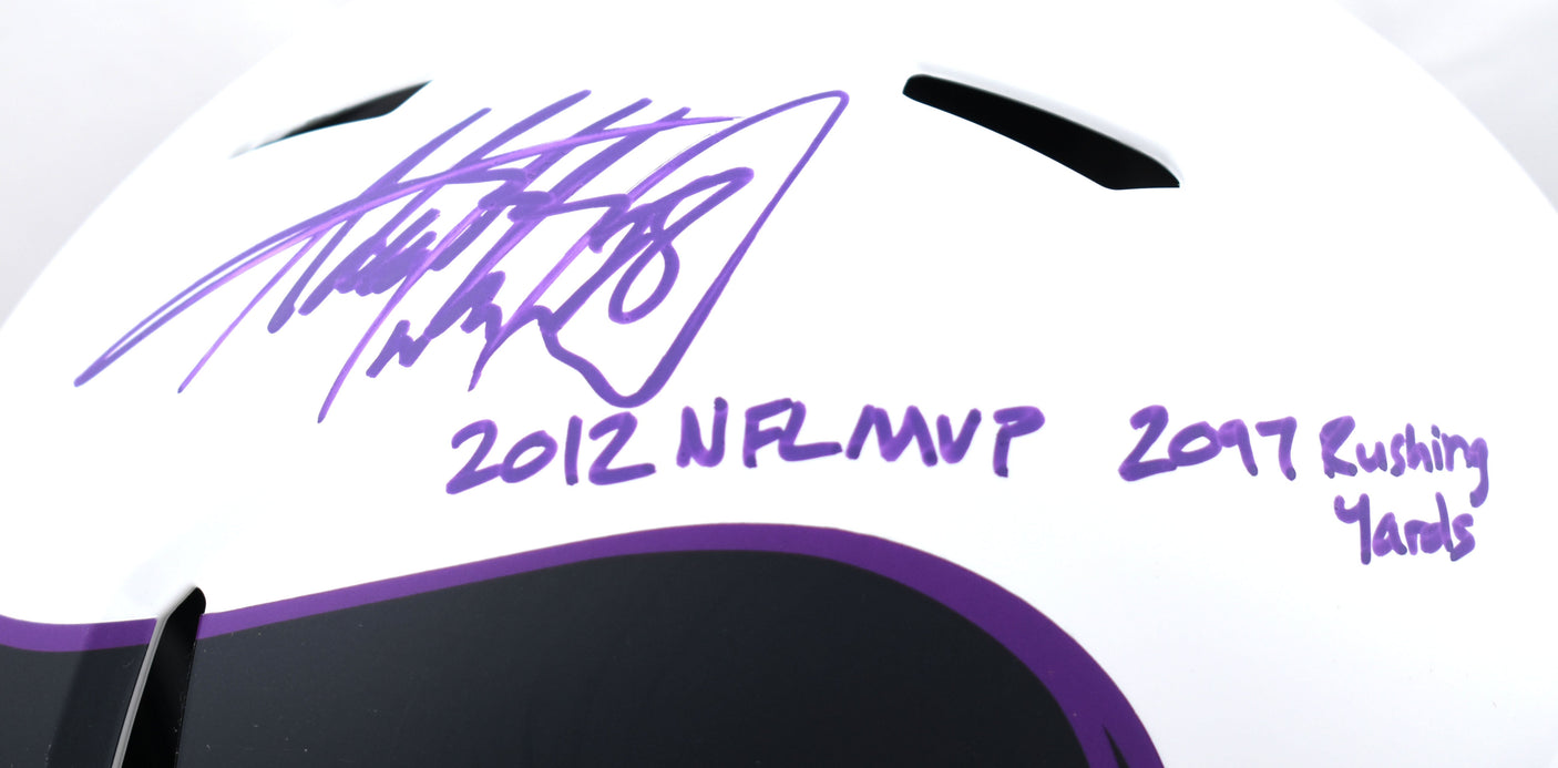 Adrian Peterson Signed Vikings F/S Lunar Speed Authentic Helmet -Beckett W Holo