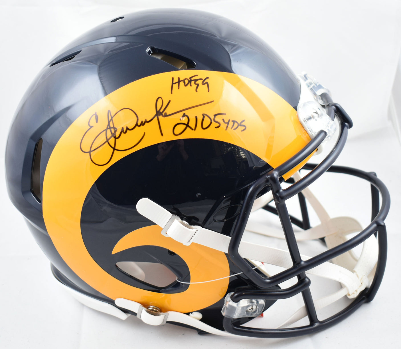 Eric Dickerson Autographed Rams F/S Speed Authentic Helmet - Beckett W Hologram