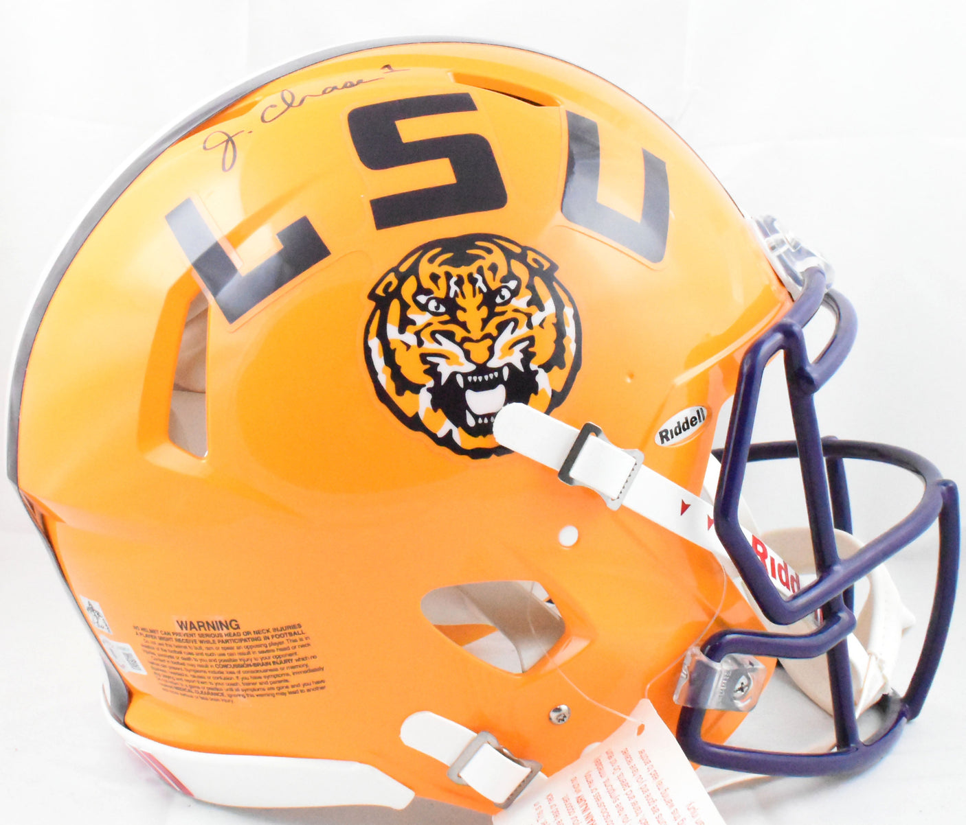 Ja'Marr Chase Autographed LSU F/S Speed Authentic Helmet - Beckett W Hologram
