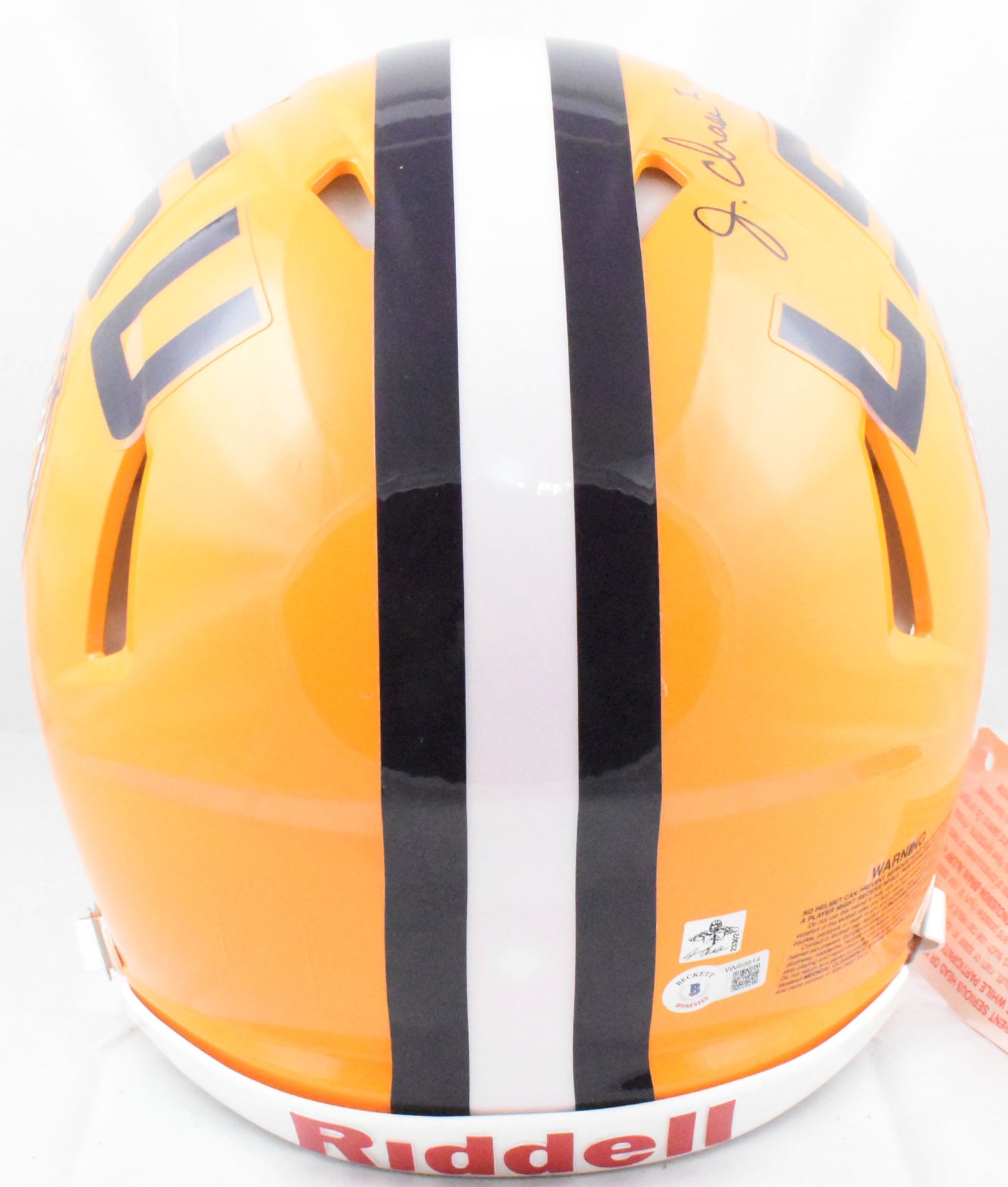 Ja'Marr Chase Autographed LSU F/S Speed Authentic Helmet - Beckett W Hologram