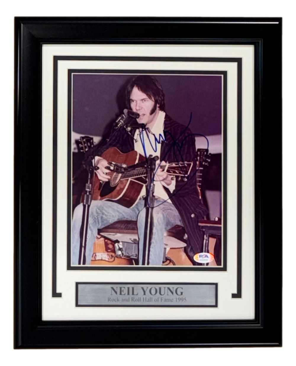 Neil Young Signed Framed 8x10 Photo PSA/DNA