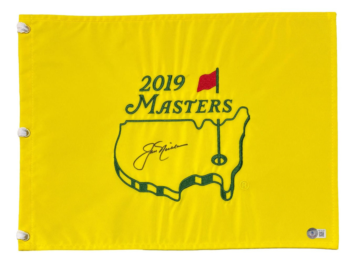 Jack Nicklaus Signed 2019 Masters Golf Flag BAS