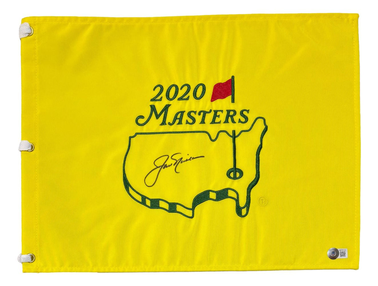 Jack Nicklaus Signed 2020 Masters Golf Flag BAS