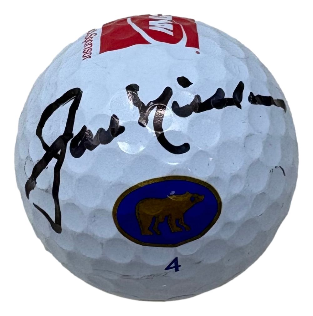 Jack Nicklaus Signed PGA Golden Bear Logo Golf Ball BAS LOA