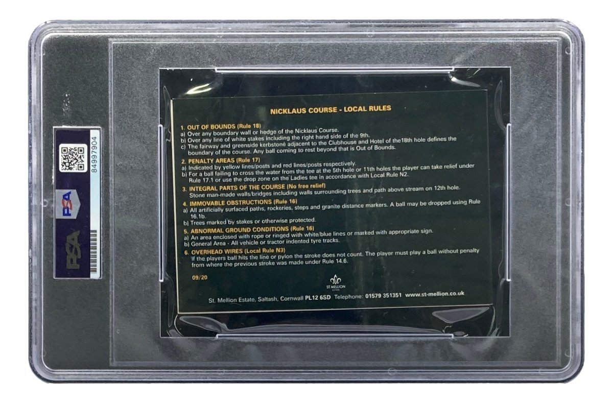 Jack Nicklaus Signed St. Mellion Estate Scorecard PSA/DNA - Sports Integrity