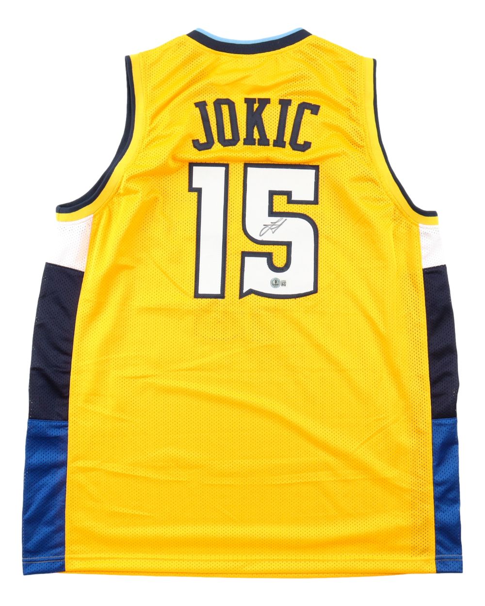 Nikola Jokic Denver Signed Yellow Basketball Jersey BAS