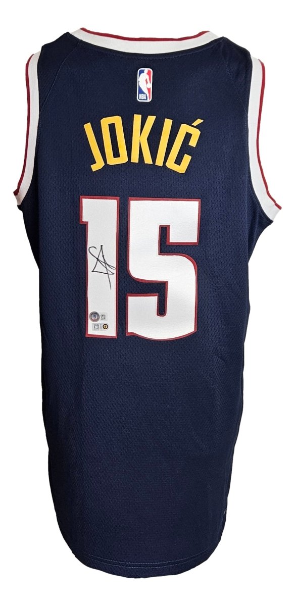 Nikola Jokic Signed Denver Nuggets Nike Icon Edition Swingman Jersey BAS ITP - Sports Integrity