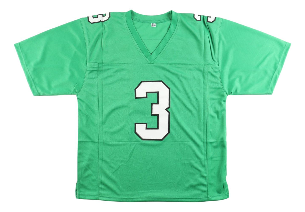 Nolan Smith Jr Philadelphia Signed Kelly Green Football Jersey JSA QR Hologram