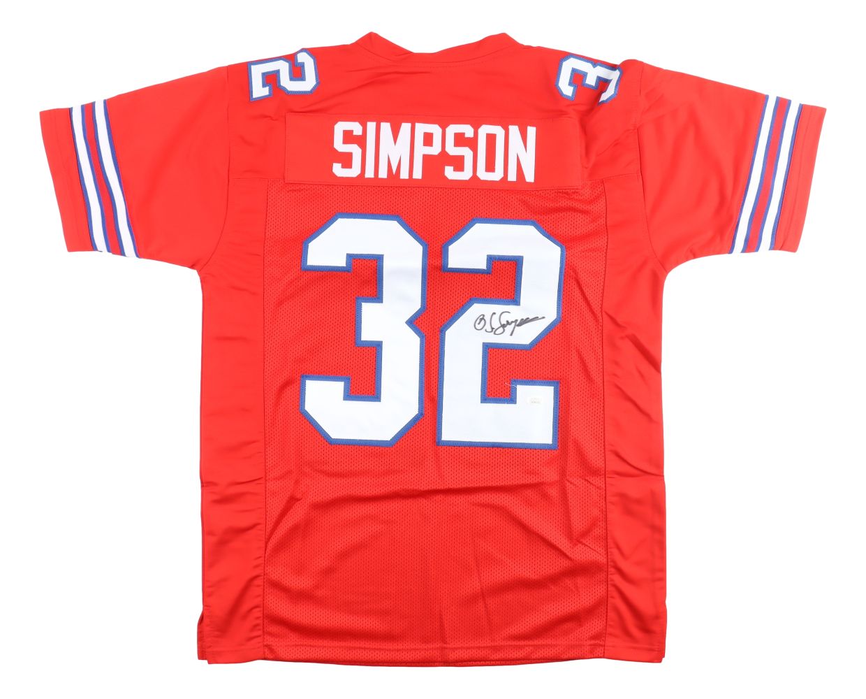 OJ Simpson Buffalo Signed Red Football Jersey JSA
