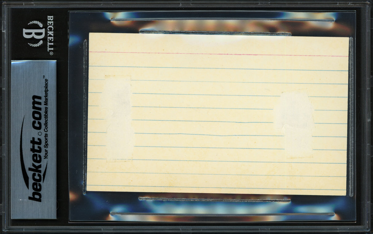 Wilt Chamberlain Autographed 3x5 Index Card Los Angeles Lakers Beckett BAS #18281394