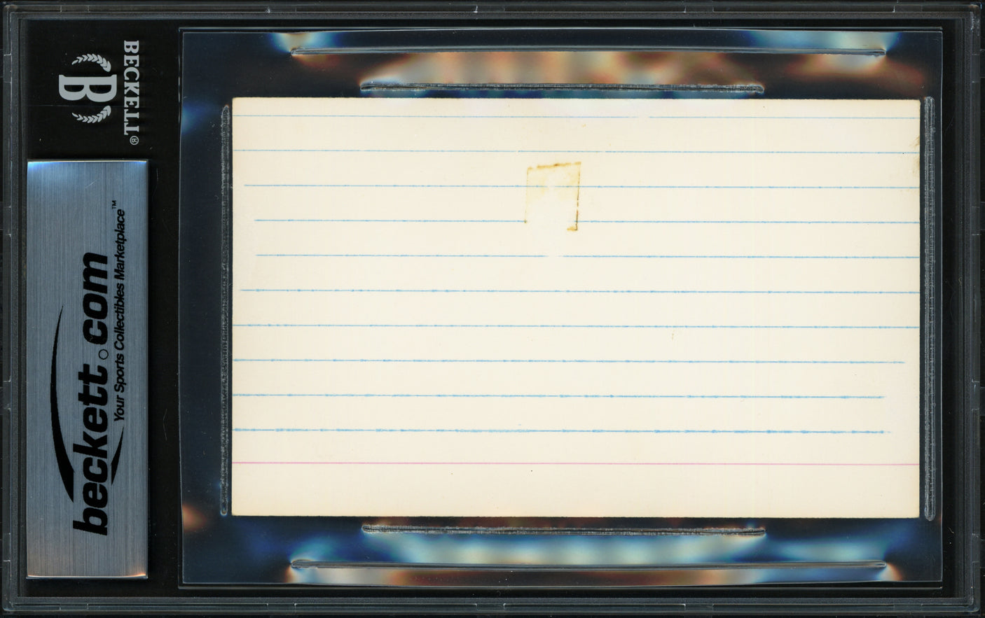 Hank Greenberg Autographed 3x5 Index Card Detroit Tigers Beckett BAS #18281379