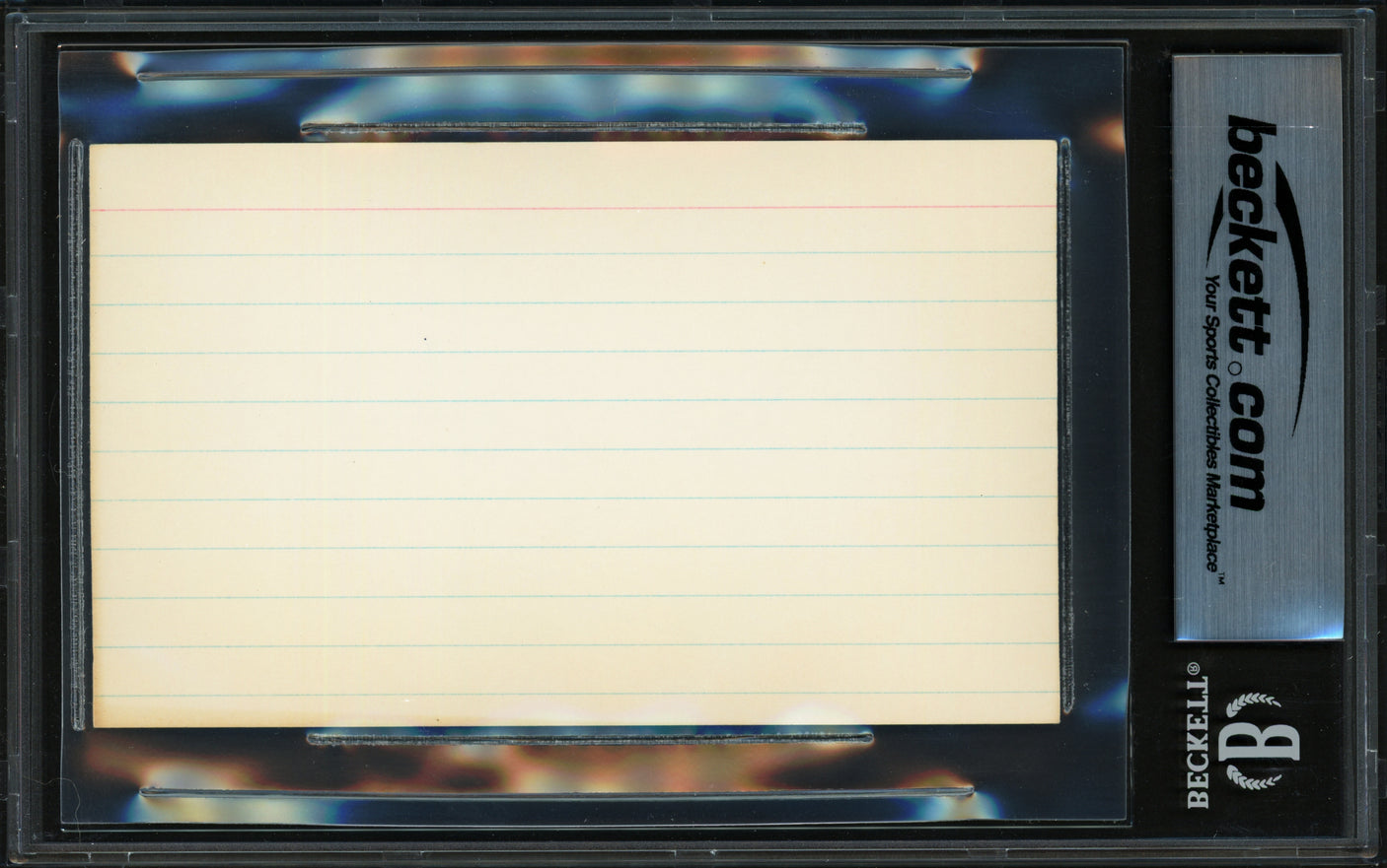 Henry Jordan Autographed 3x5 Index Card Green Bay Packers Beckett BAS #18281368