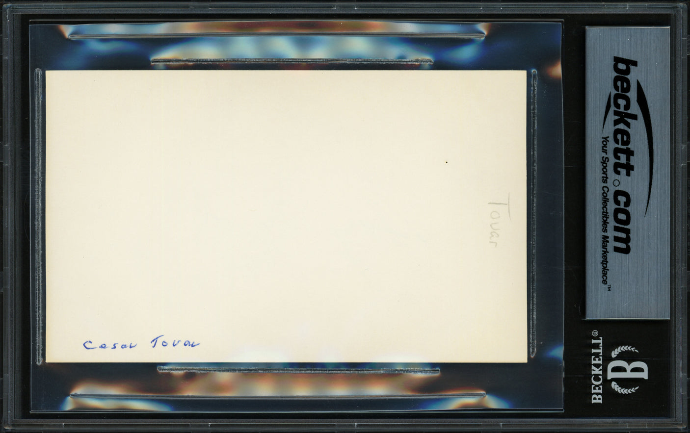 Cesar Tovar Autographed 3x5 Index Card Minnesota Twins Beckett BAS #18281330