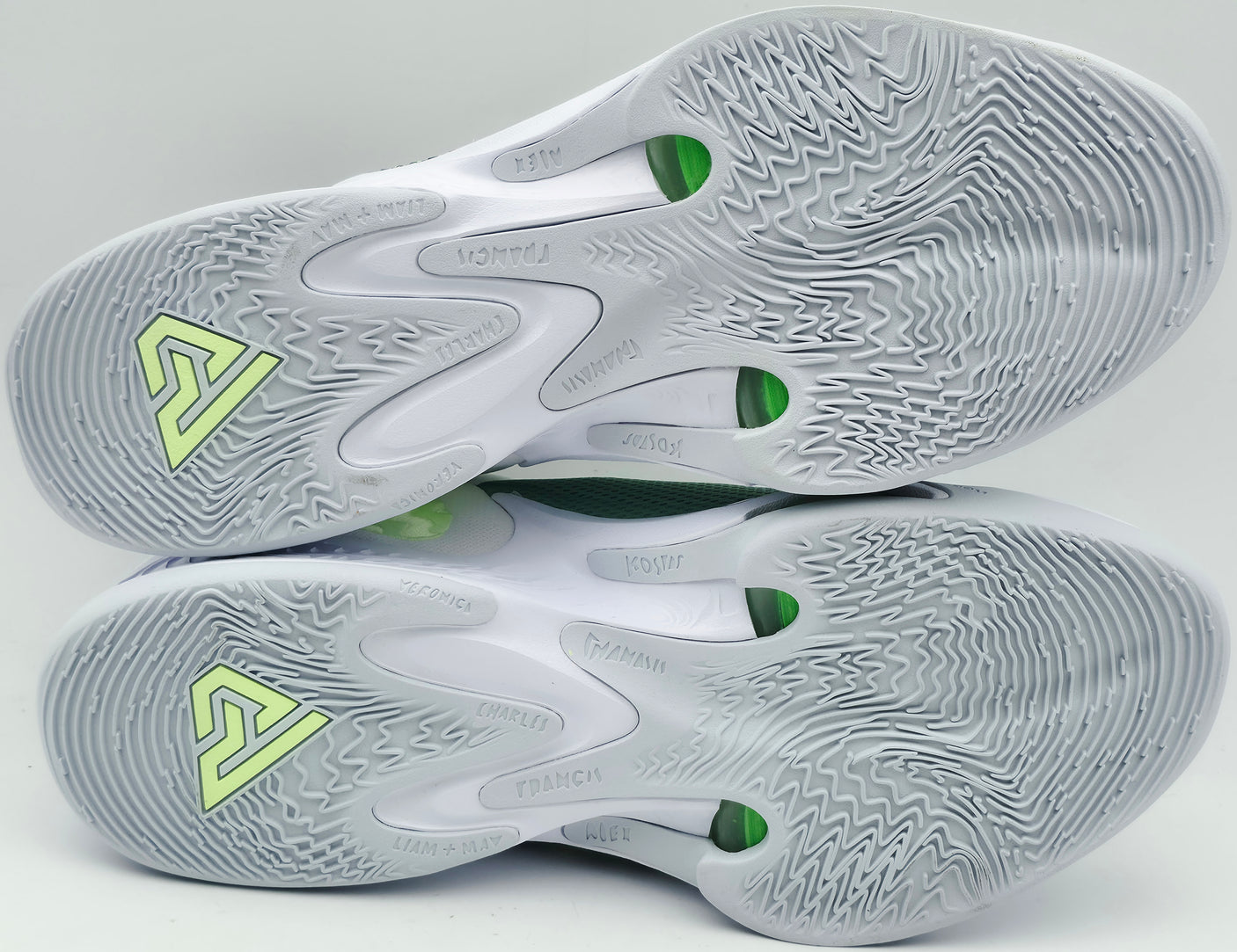 Giannis Antetokounmpo Autographed Greek Coastline Nike ZOOM FREAK 4 Shoes Milwaukee Bucks Size 16 (With Box) Beckett BAS Witness #3W396596 & #3W396597