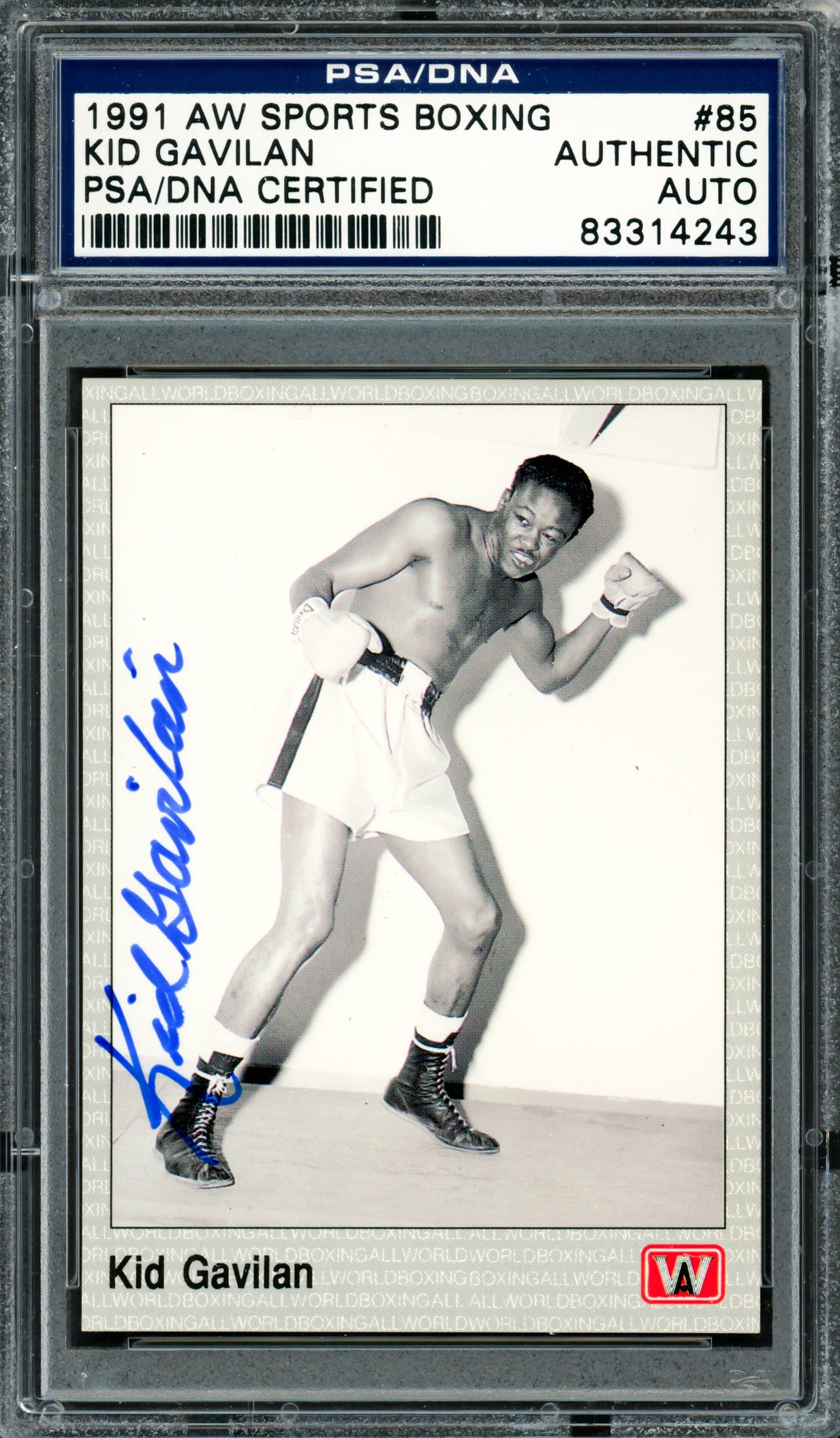 Kid Gavilan Autographed 1991 AW Sports Card #85 PSA/DNA #83314243