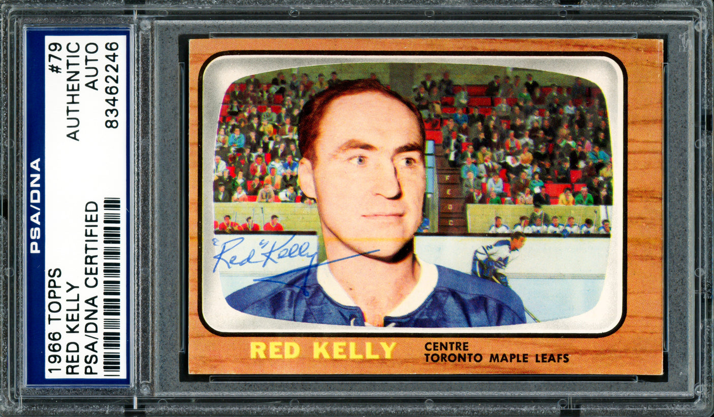 Red Kelly Autographed 1966-67 Topps Card #79 Toronto Maple Leafs PSA/DNA #83462246