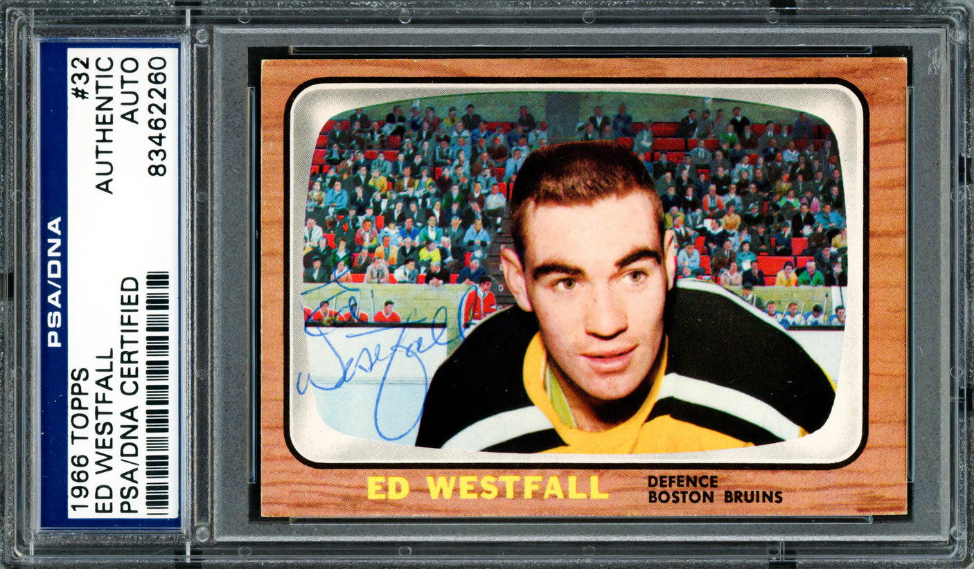 Ed Westfall Autographed 1966-67 Topps Card #32 Boston Bruins PSA/DNA #83462260