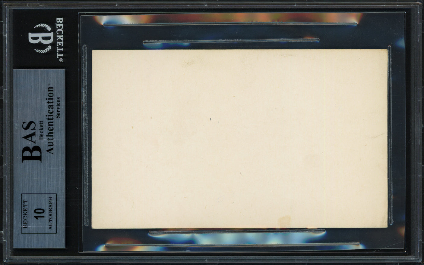 Joe Tinker Autographed 3x5 Index Card Chicago Cubs Auto Grade Gem Mint 10 Beckett BAS #13264815