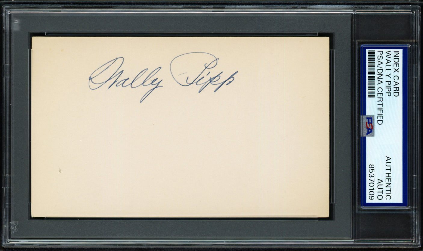 Wally Pipp Autographed 3x5 Index Card New York Yankees PSA/DNA #85370109