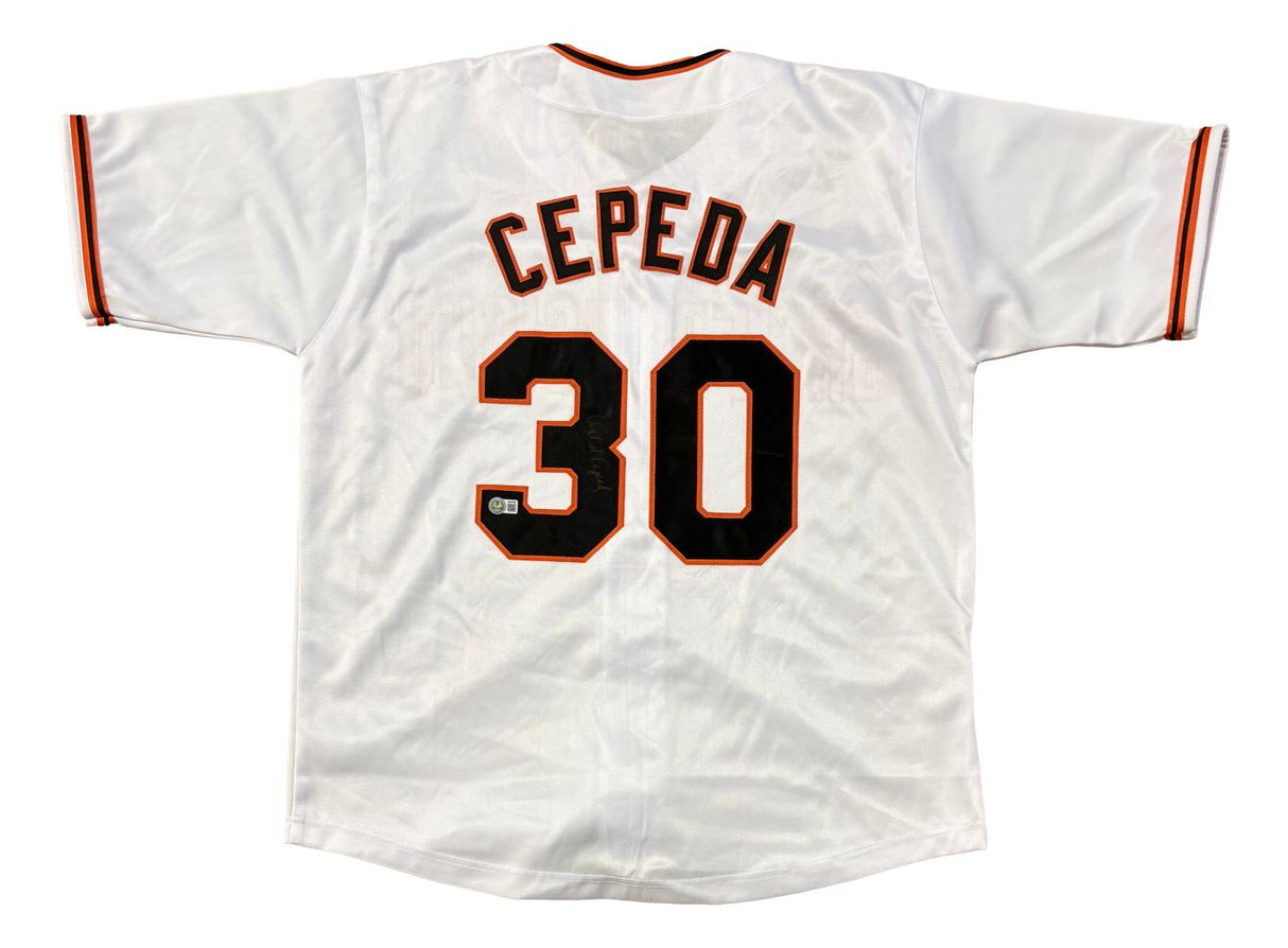 Orlando Cepeda San Francisco Signed White Baseball Jersey BAS