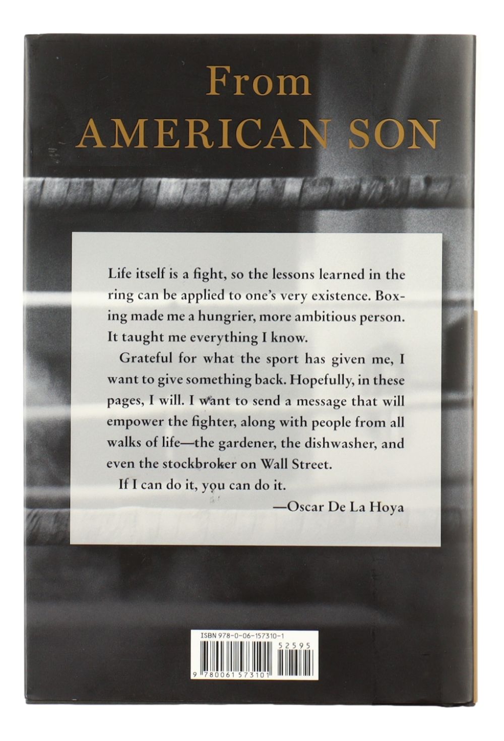 Oscar De La Hoya Signed American Son Hardcover Book PSA/DNA
