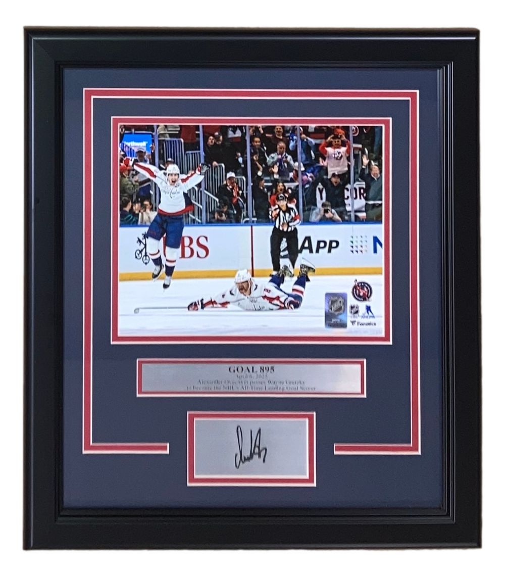 Alexander Ovechkin Framed 8x10 Capitals Goal 895 Photo w/ Laser Engraved Auto
