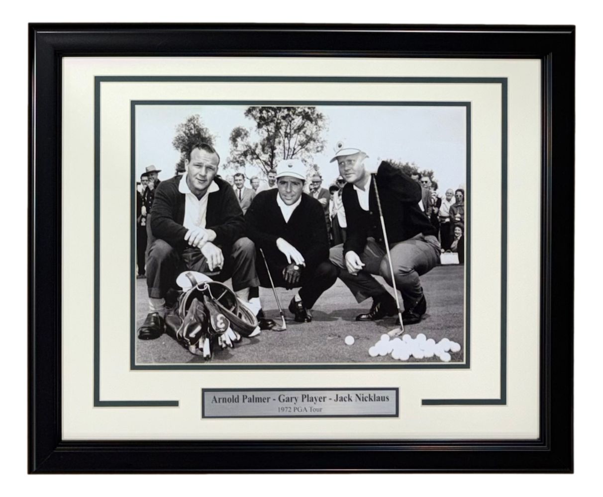 Arnold Palmer Jack Nicklaus Gary Player Framed 11x14 PGA Golf Photo