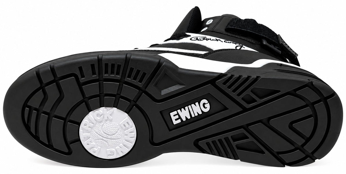 Patrick Ewing Signed Black/White Left Ewing Athletics HI OG Shoe BAS