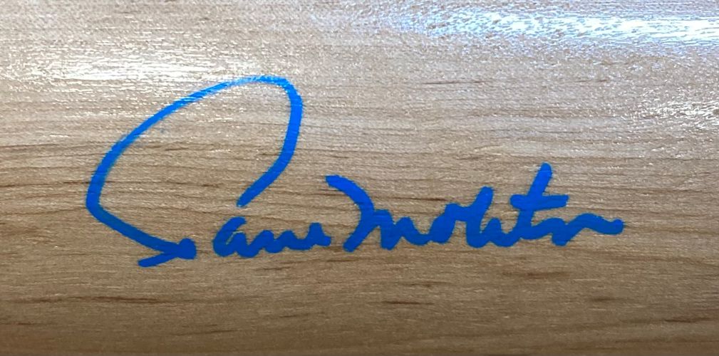 Paul Molitor Milwaukee Brewers Signed Tan Louisville Slugger Bat BAS