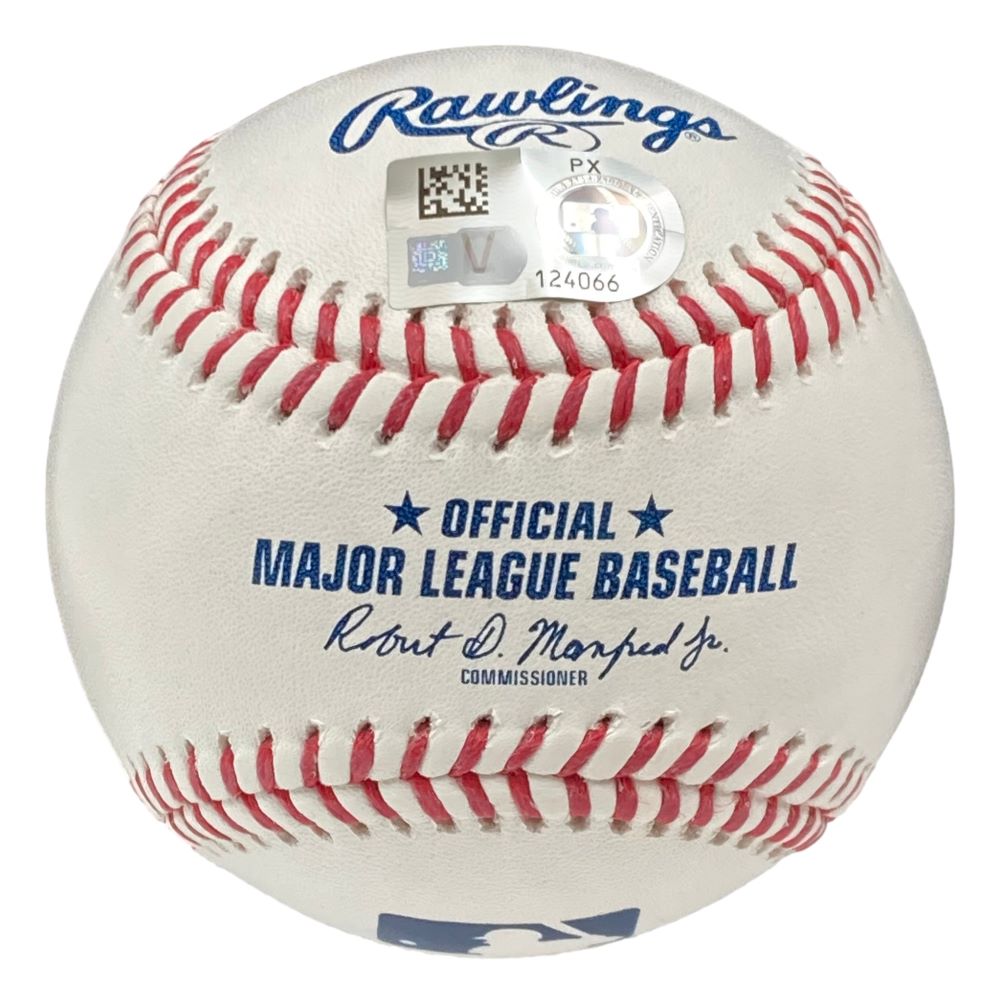 A Paul Skenes Pittsburgh Pirates signed official MLB baseball by Sports Integrity, featuring the MLB hologram and protective case.