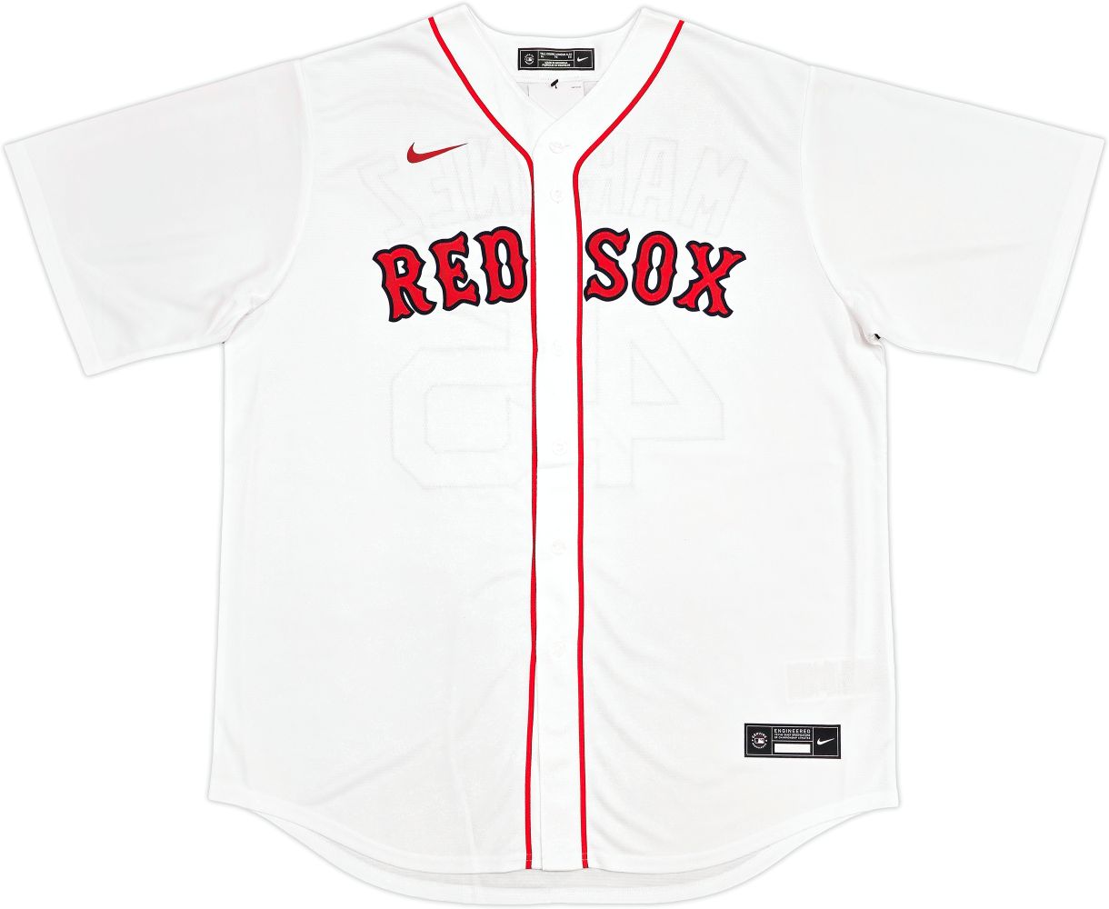Pedro Martinez Signed Boston Red Sox White Nike Replica Jersey BAS