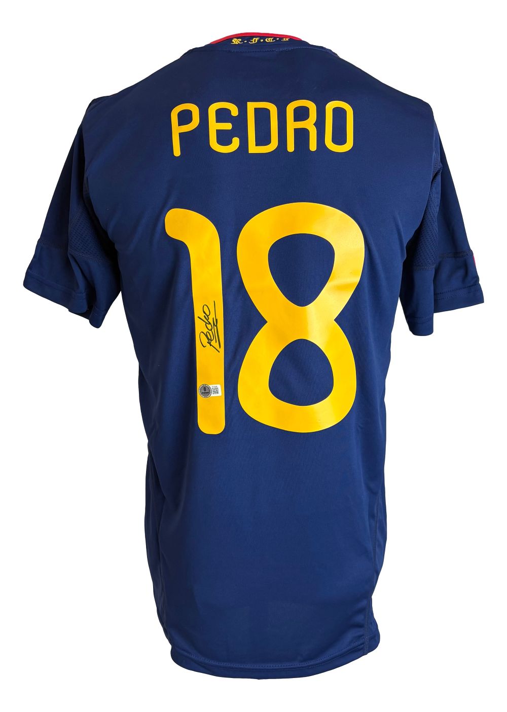 Pedro Signed Spain 2010 Adidas Soccer Jersey BAS