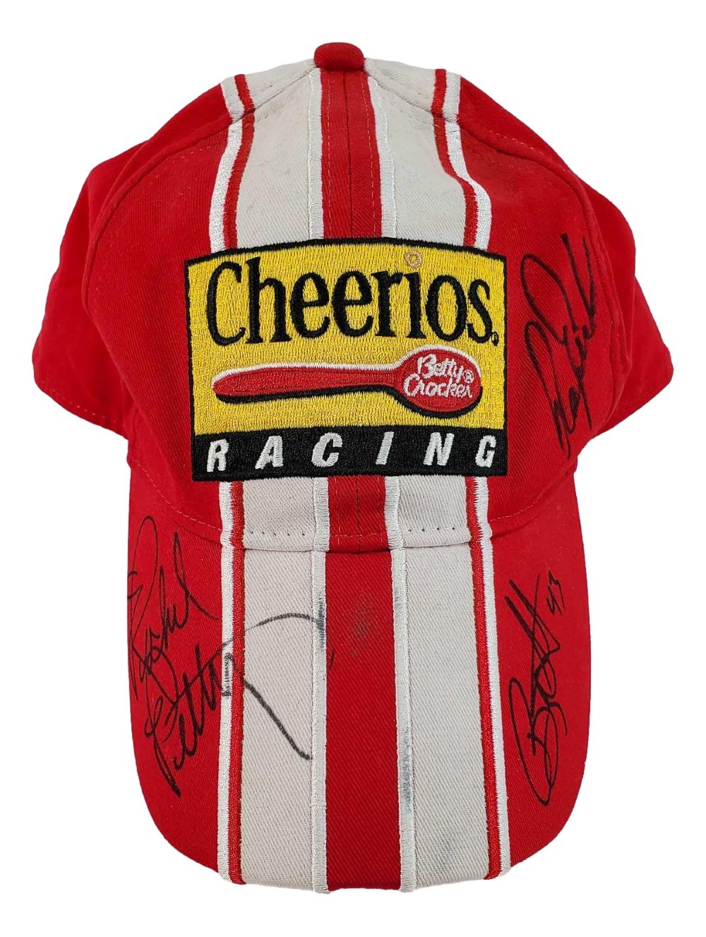 Richard Petty Evernham Labonte Signed Cheerios Racing Adjustable Hat JSA QR