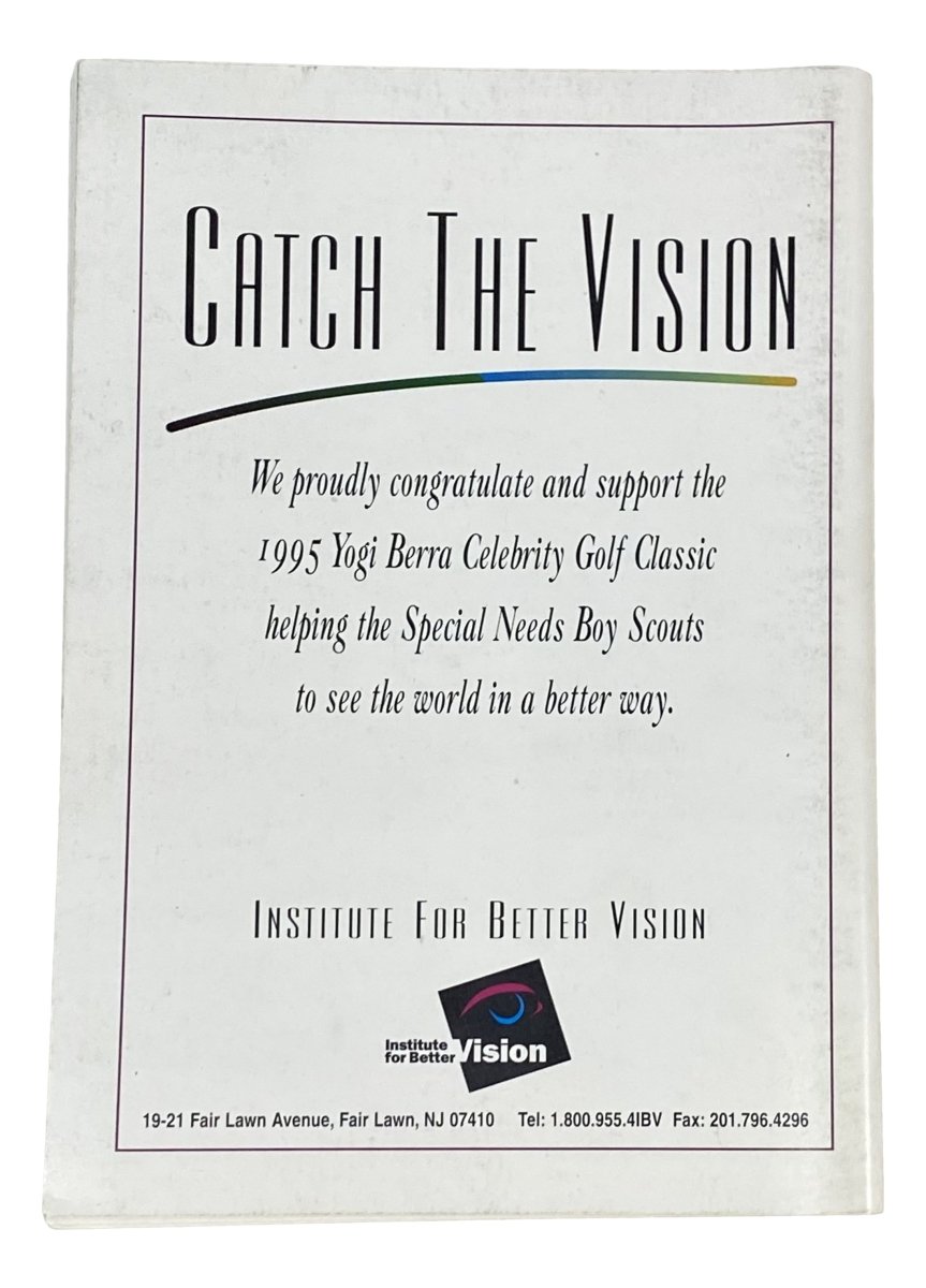 Phil Rizzuto Signed 1995 Celebrity Golf Classic Program BAS - Sports Integrity