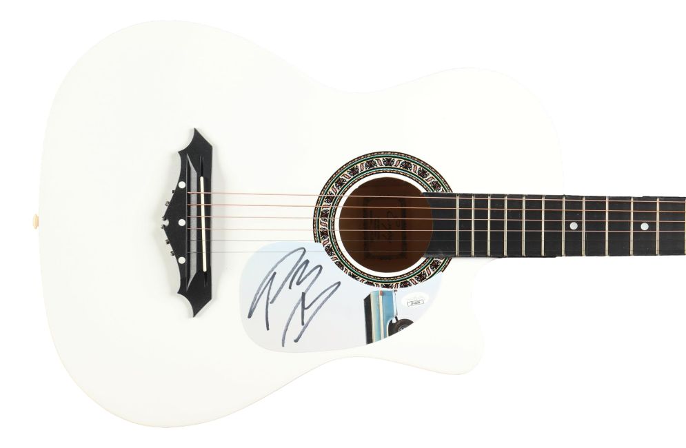 Post Malone Signed 38" White Acoustic Guitar JSA