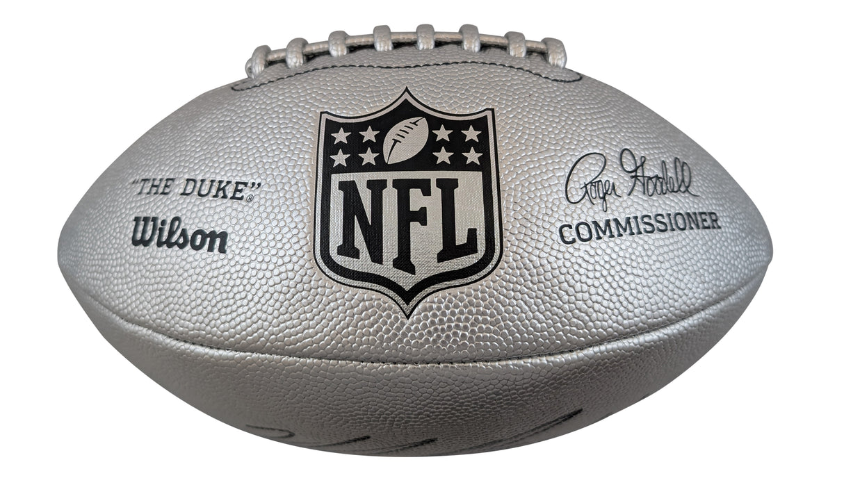 Packers Micah Parsons Signed Wilson Replica Duke Metallic Silver Football Fan