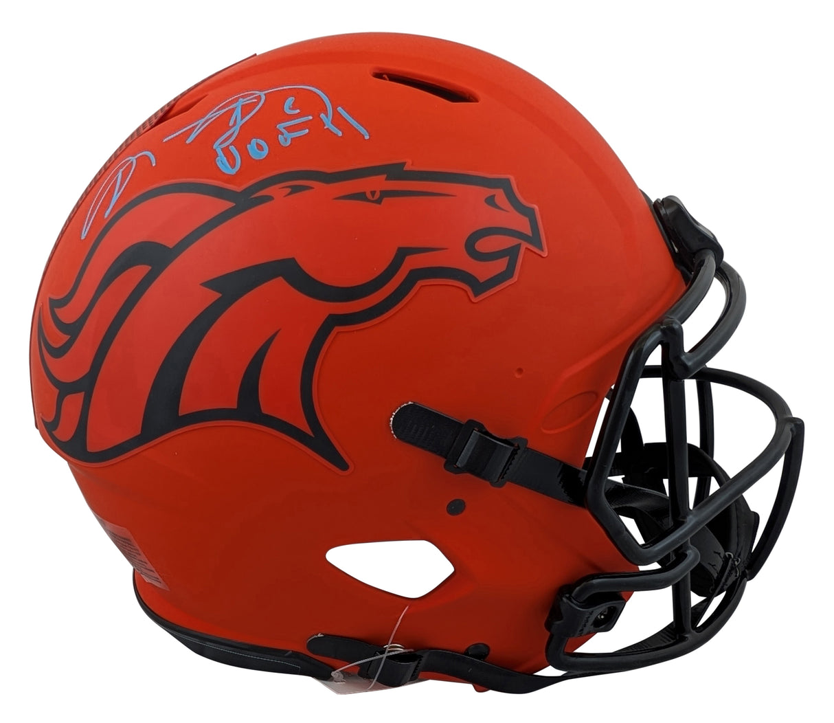 Broncos Shannon Sharpe "HOF" Signed Rave F/S Speed Proline Helmet W/ Case BAS W