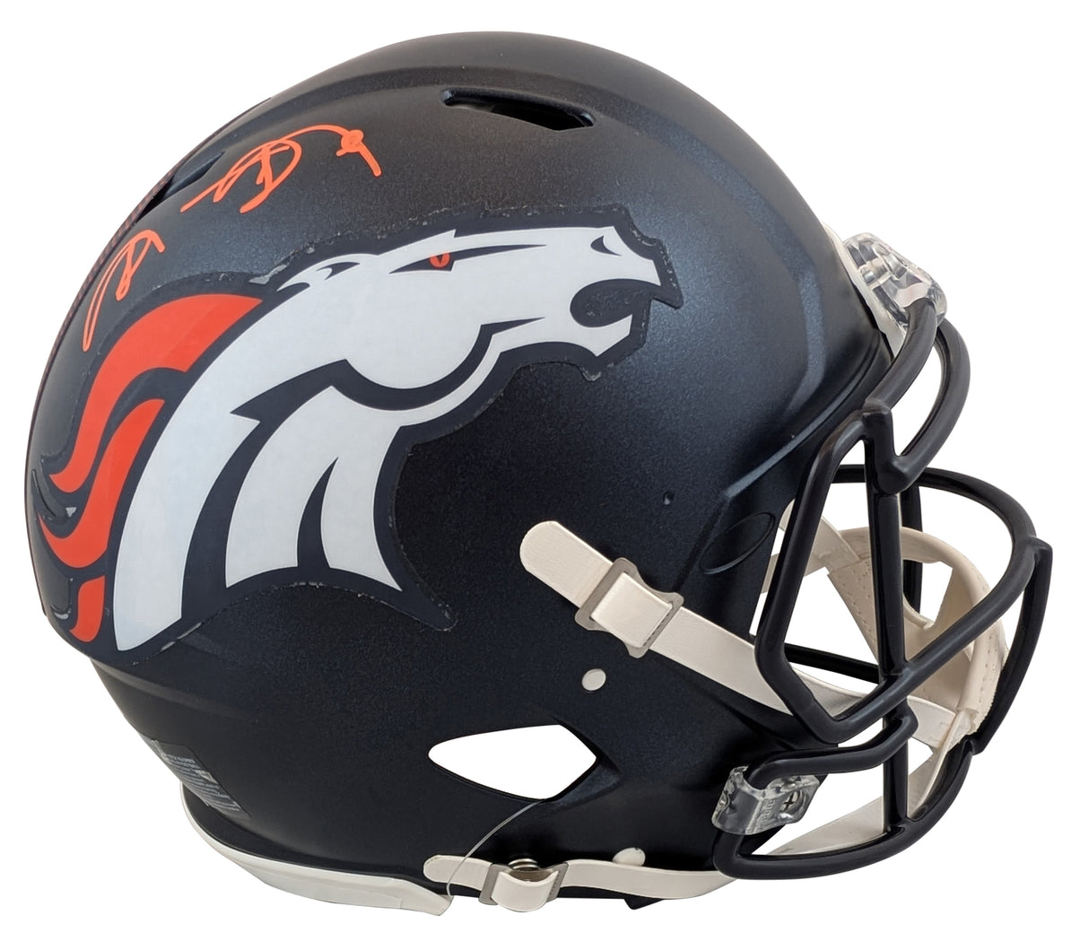 Broncos Shannon Sharpe Signed Full Size Speed Proline Helmet W/ Case BAS Witness