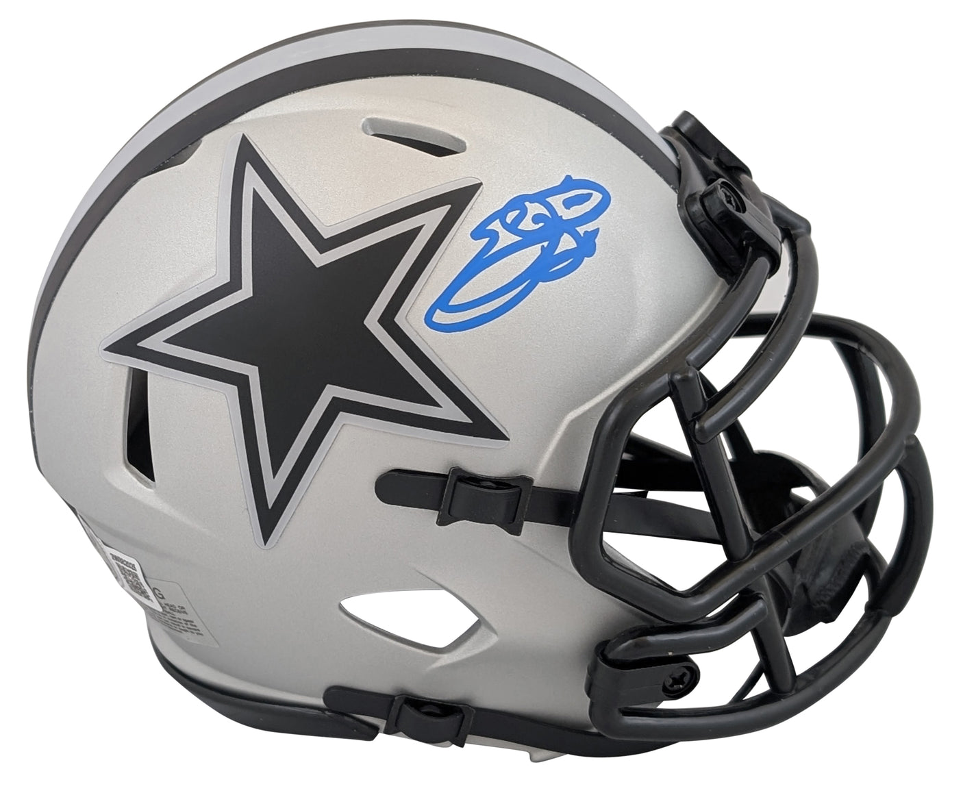Cowboys Emmitt Smith Authentic Signed Rave Speed Mini Helmet BAS Witnessed