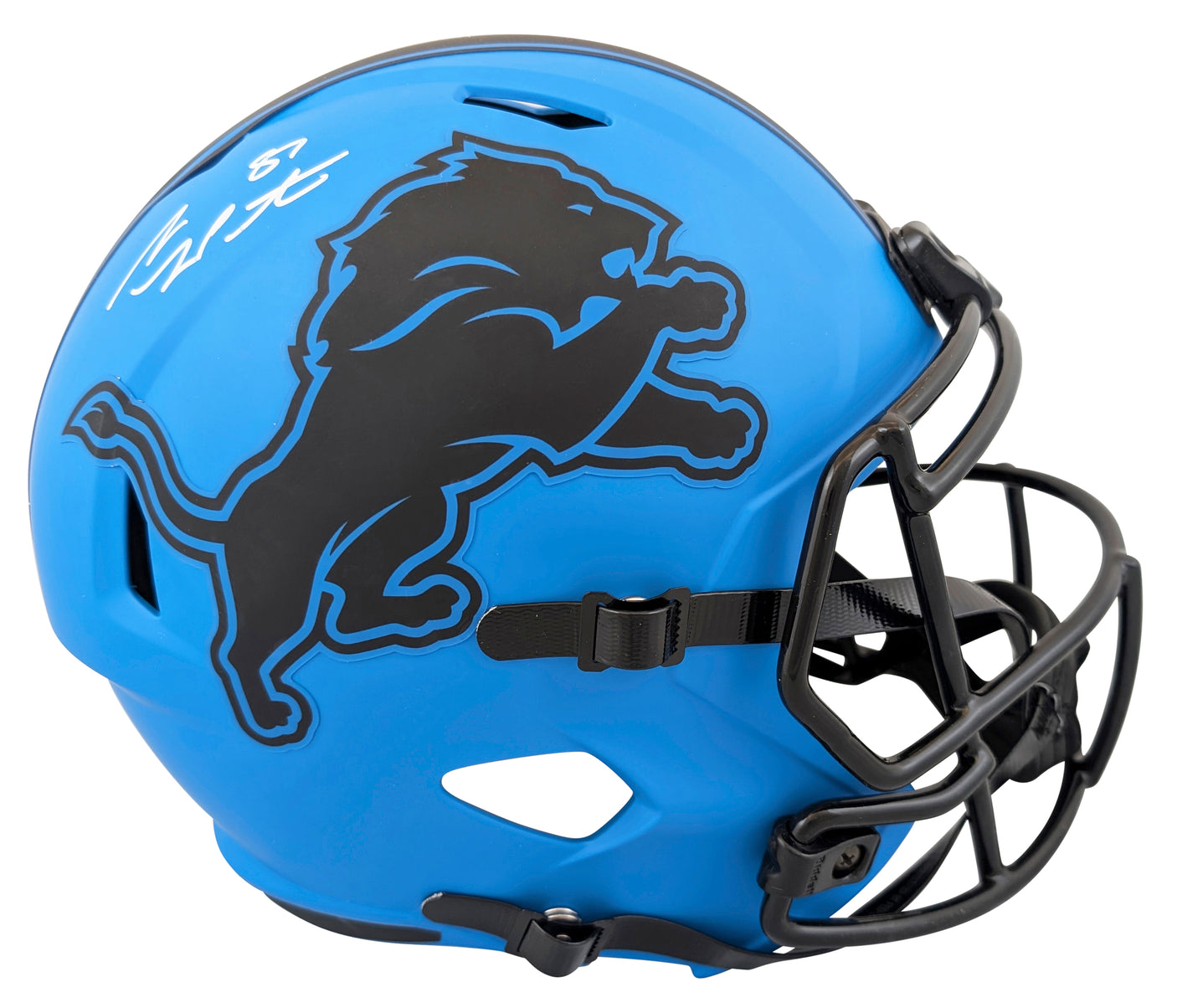 Lions Sam LaPorta Signed Rave Full Size Speed Rep Helmet W/ Case BAS Witnessed