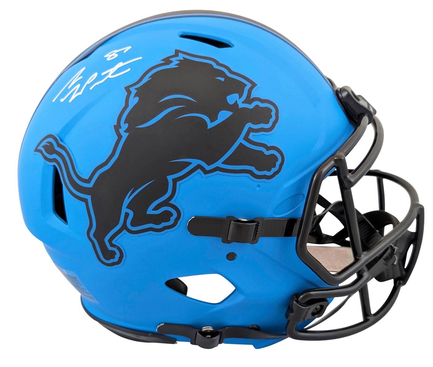 Lions Sam LaPorta Signed Rave Full Size Speed Proline Helmet W/ Case BAS Witness