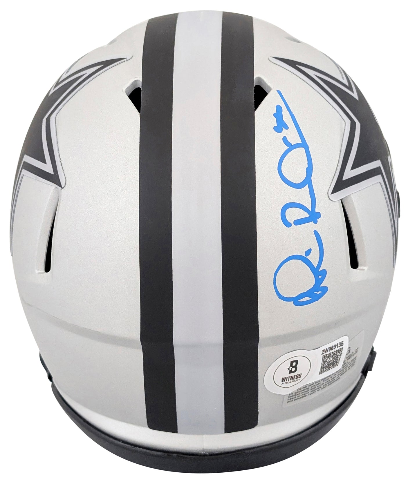 Cowboys Michael Irvin Signed Rave Speed Mini Helmet W/ Case BAS Witnessed