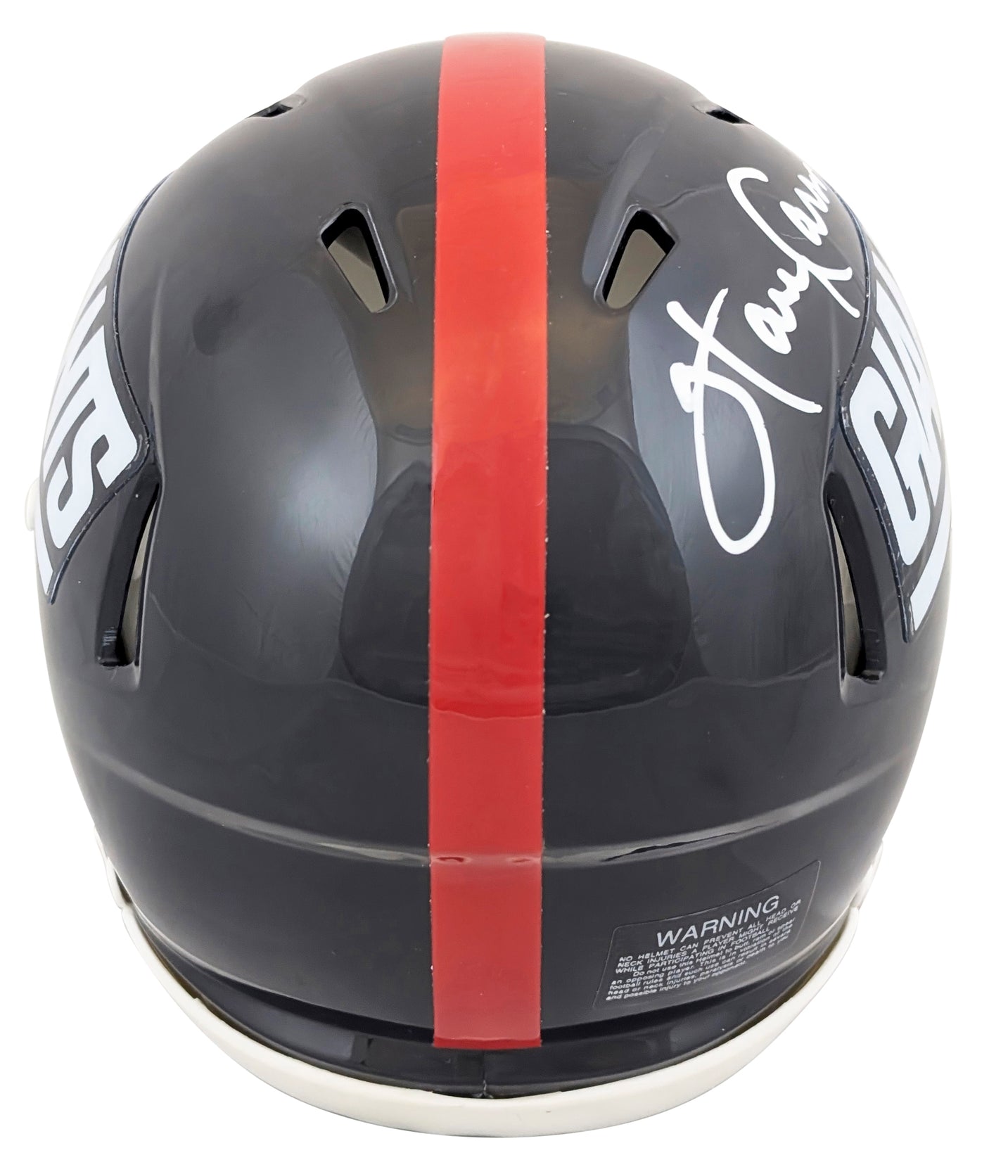 Giants Harry Carson Signed 1981-98 TB Speed Mini Helmet W/ Case BAS Witnessed