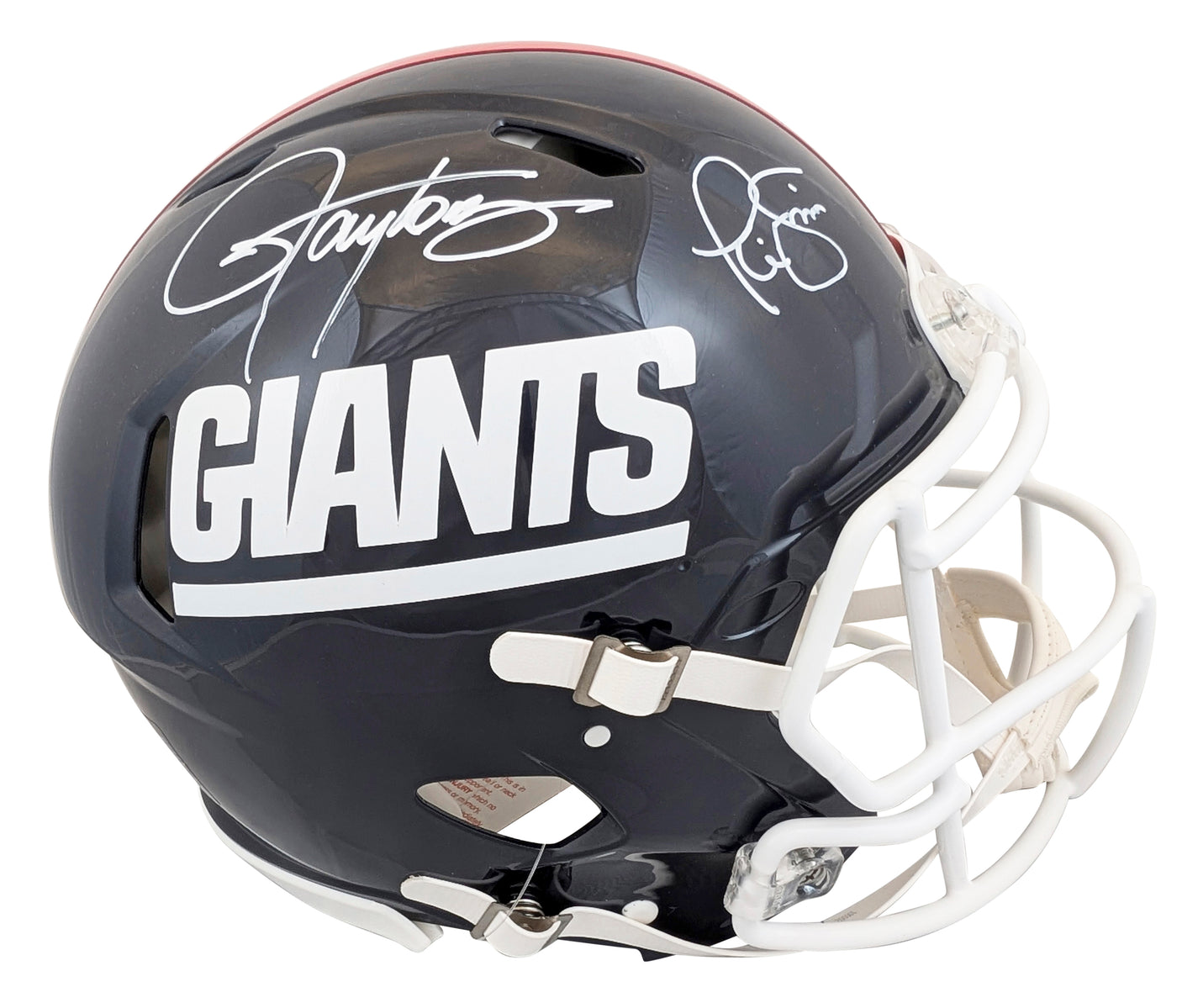 Giants (2) Taylor & Simms Signed 1981-99 TB Full Size Speed Proline Helmet BAS W