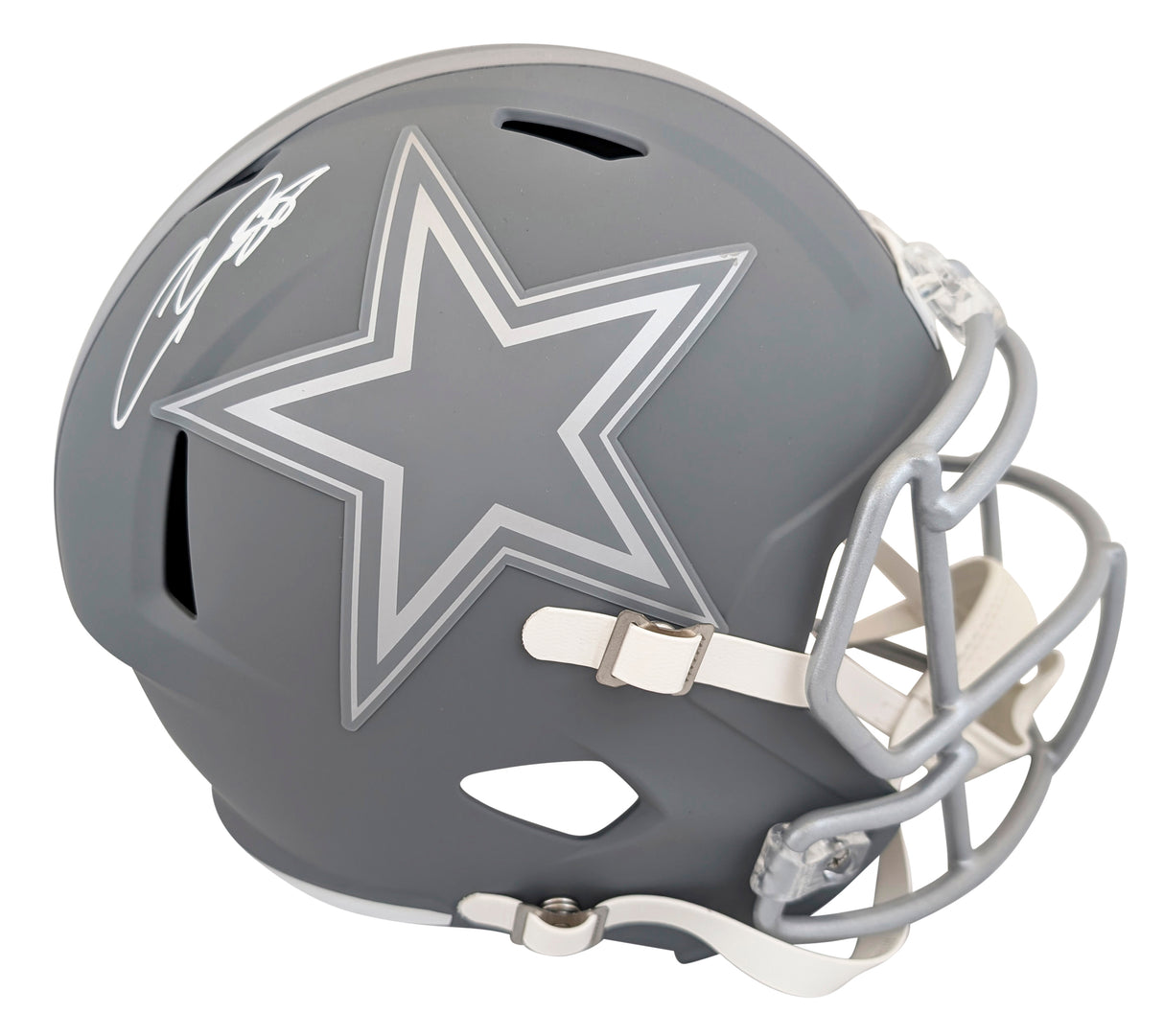 Cowboys CeeDee Lamb Signed Slate Full Size Speed Rep Helmet W/ Case Fanatics