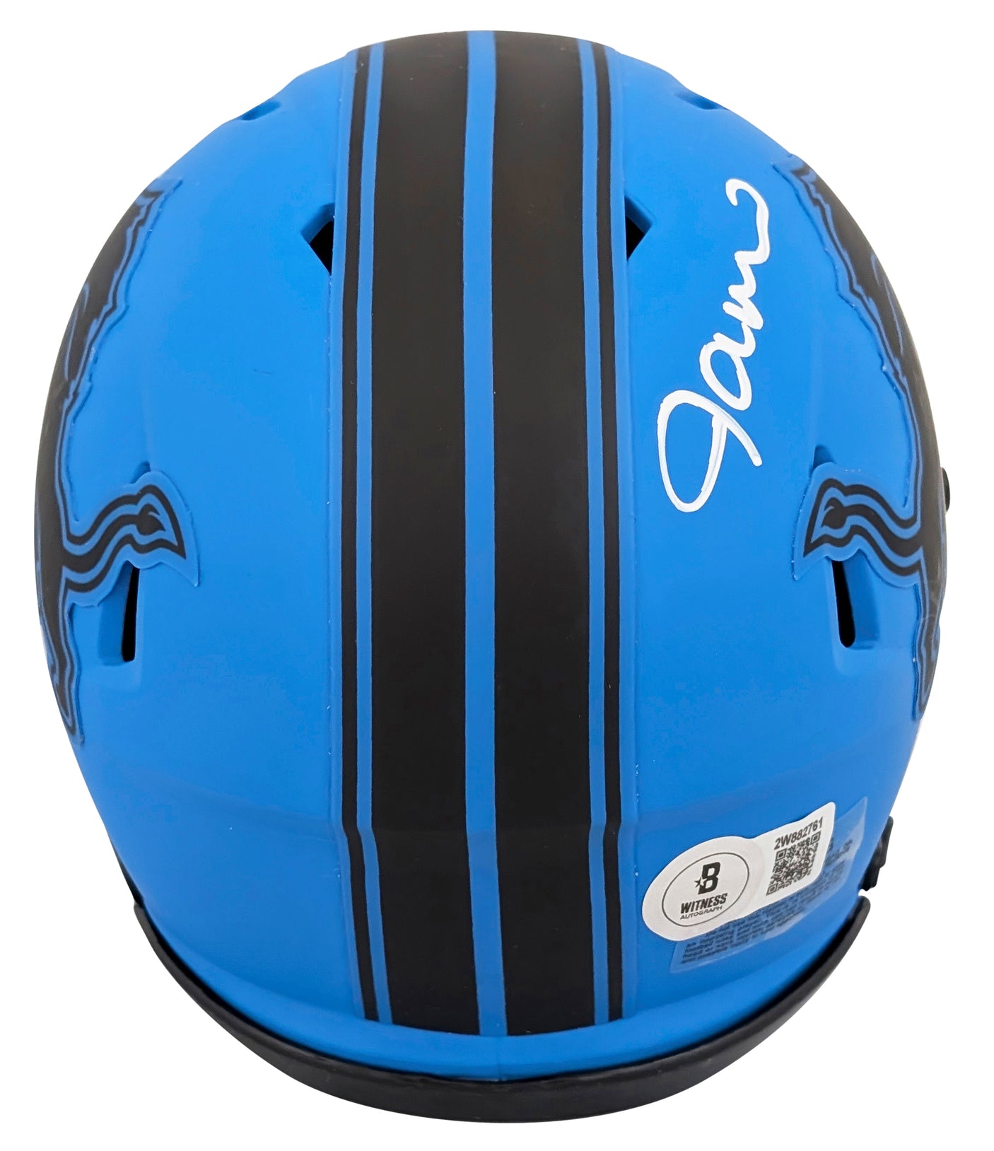 Lions Jameson Williams Authentic Signed Rave Speed Mini Helmet BAS Witnessed