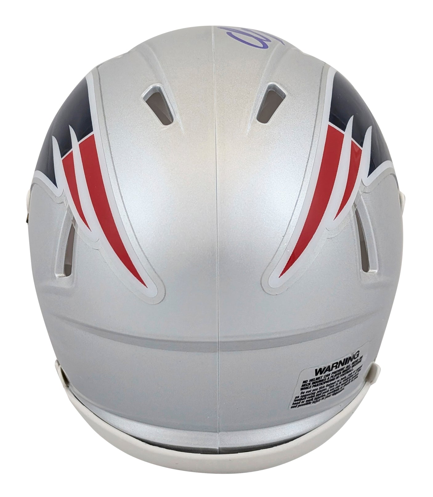 Patriots Christian Gonzalez Signed Speed Mini Helmet W/ Blue Sig BAS Witnessed