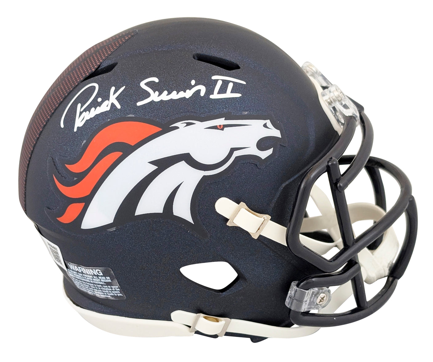 Broncos Patrick Surtain II Authentic Signed Speed Mini Helmet BAS Witnessed